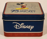 Disney 75 Years With Mickey 3 3/4" Embossed Tin Metal Container