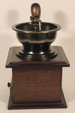 French Style Wood and Dark Metal Coffee Grinder Mill