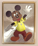 The Walt Disney Company Magic Effects Mickey Mouse in Lime Green Shirt Red Pants Orange Shoes 8 1/4" x 10 1/4" Frame Shiny Reflective Art Print Picture