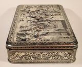 Vintage Teniers Large Embossed Tin Metal Container