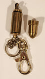Brass Metal Bullet Cigarette Lighter Clip On Keychain