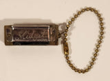 Vintage Midget Japan Miniature Wood and Metal Harmonica Keychain