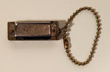 Vintage Midget Japan Miniature Wood and Metal Harmonica Keychain