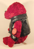 Wal-Mart MTY International Happy Valentine's Day Leather Jacket Pal Sitting Gorilla in Leather Jacket with Leather Wristbands Red 14" Stuffed Plush Toy New with Tags