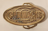 Carmacks Construction Oval  1 1/2" x 3 Metal Belt Buckle
