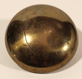 Vintage Round Brass Button 2 1/4" Metal Belt Buckle