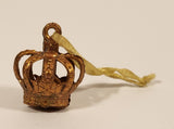 Vintage Royal British King Queen Crown 7/8" x 1" Copper Bell Pendant