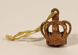 Vintage Royal British King Queen Crown 7/8" x 1" Copper Bell Pendant
