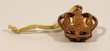 Vintage Royal British King Queen Crown 7/8" x 1" Copper Bell Pendant