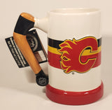 Houston Harvest NHL Calgary Flames Ice Hockey Team Logo 6 1/8" Embossed Ceramic Coffee Mug Cup New with Tags