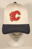 Zephyr ZFit NHL Calgary Flames Ice Hockey Team White Baseball Cap Hat Size S/M