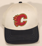 Zephyr ZFit NHL Calgary Flames Ice Hockey Team White Baseball Cap Hat Size S/M