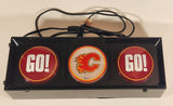 NHL Calgary Flames Ice Hockey Team Go Flames Go Light Up 6" x 16" Plastic Wall Traffic Light Sign
