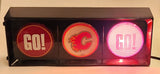 NHL Calgary Flames Ice Hockey Team Go Flames Go Light Up 6" x 16" Plastic Wall Traffic Light Sign