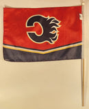 Future Product Sales Inc. NHL Calgary Flames 12" x 18" Flag on Wood Pole