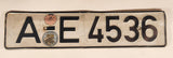 Bayern Landratsamt Augsburg Bavaria Germany Embossed Metal Vehicle License Plate Tag A - E 4536