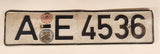 Bayern Landratsamt Augsburg Bavaria Germany Embossed Metal Vehicle License Plate Tag A - E 4536