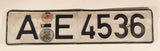Bayern Landratsamt Augsburg Bavaria Germany Embossed Metal Vehicle License Plate Tag A - E 4536