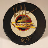 Trench Mfg NHL Vancouver Canucks Ice Hockey Puck Autographed By Kirk McLean