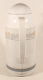 Crown Corning Thermique Apricot Grove Light Blue Pink Flower Pattern White 11" Thermal Water Pitcher Jug