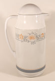 Crown Corning Thermique Apricot Grove Light Blue Pink Flower Pattern White 11" Thermal Water Pitcher Jug