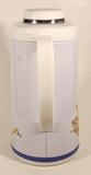 Blue Red Yellow Flower Pattern White 10 1/2" Thermal Water Pitcher Jug