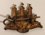 Vintage The King's Own Scottish Borderers Regiment Castle Shaped Metal Army Collar Badge