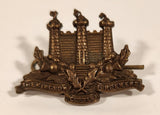 Vintage The King's Own Scottish Borderers Regiment Castle Shaped Metal Army Collar Badge