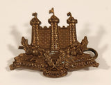 Vintage The King's Own Scottish Borderers Regiment Castle Shaped Metal Army Collar Badge