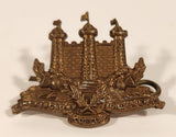 Vintage The King's Own Scottish Borderers Regiment Castle Shaped Metal Army Collar Badge