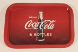 2018 Drink Coca Cola In Bottles 9 1/4" x 13 1/2" Metal Beverage Serving Tray