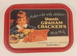 1994 National Biscuit Company "Uneeda Bakers" Uneeda Graham Crackers With Milk 11 1/8" 15 5/8" Metal Beverage Serving Tray