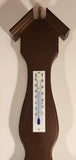 Vintage Barigo Thermometer Barometer Hygrometer White Backed 20 1/4" Wood Weather Station Made in Germany