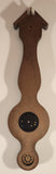 Vintage Barigo Thermometer Barometer Hygrometer White Backed 20 1/4" Wood Weather Station Made in Germany