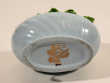 Vintage Stanley Bone China England Miniature Blue Vase Porcelain Floral Flower Bouquet