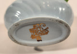 Vintage Stanley Bone China England Miniature Blue Vase Porcelain Floral Flower Bouquet