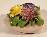 Vintage Stanley Bone China England Miniature Pink Heart Porcelain Floral Flower Bouquet