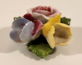 Vintage Crown Staffordshire Porcelain Floral Flower Bouquet Brooch Pin