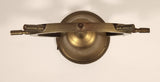Vintage Captain's Ship Wheel Bell 9" floral Engraved Brass Metal Key Hanger