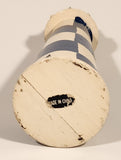 Blue and White Checkered Lighthouse 5 3/4" Wooden Ornament