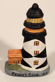 Peggy's Cove, Nova Scotia Lighthouse 4 3/8" Brown Clay Pottery Ornament