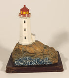 Oneida Studio's Peggy's Cove Nova Scotia Canada Lighthouse 6 3/4" Resin Ornament on Wood Base