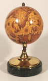 Brass and Green Marble 6 1/2" Old World Globe