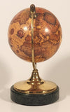 Brass and Green Marble 6 1/2" Old World Globe