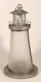 Frosted Glass Lighthouse 9 1/4" Metal Candle Holder Lamp Light