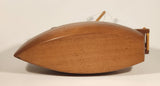 Rare Fishing Trawler with Roll Out Net 10" Teak Wooden Boat Model