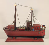 American Flagged Steamship Freighter Tugboat 12 1/2" Tin Metal Boat Model