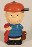 Vintage 1971 United Features Syndicate Peanuts Linus Baseball Player with Glove Hat and Blanket 5 1/2" Ceramic Coin Bank