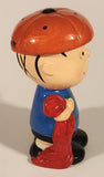 Vintage 1971 United Features Syndicate Peanuts Linus Baseball Player with Glove Hat and Blanket 5 1/2" Ceramic Coin Bank