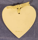 HMK Hallmark Love Heart Porcelain Hanging Ornament